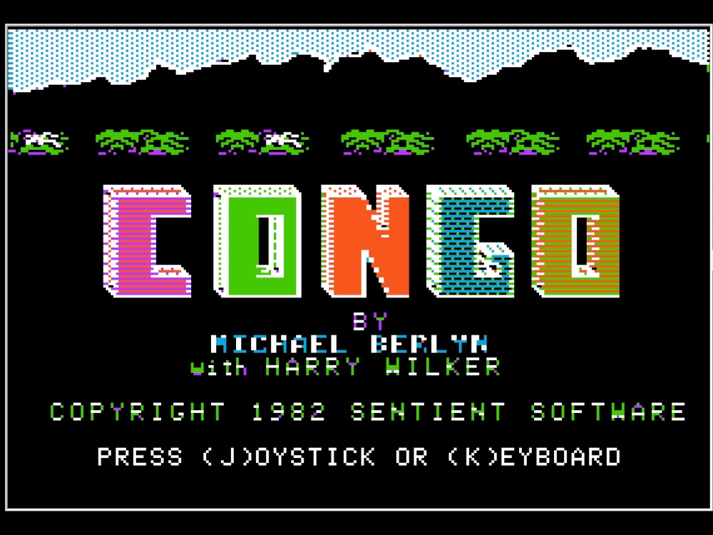 Title Screen of Congo for Apple II